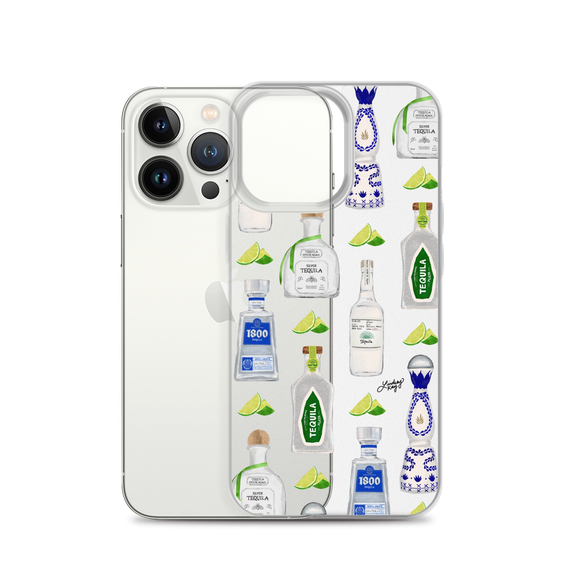 Ilustración de botellas de tequila - Funda transparente para iPhone®